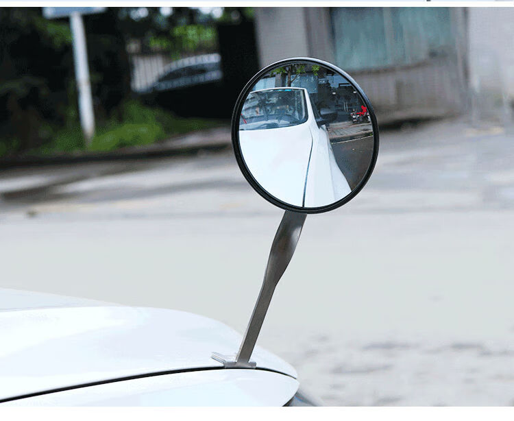 教练车小圆镜支架反光镜汽车倒车镜吸盘机盖镜教练车辅助后视镜 304