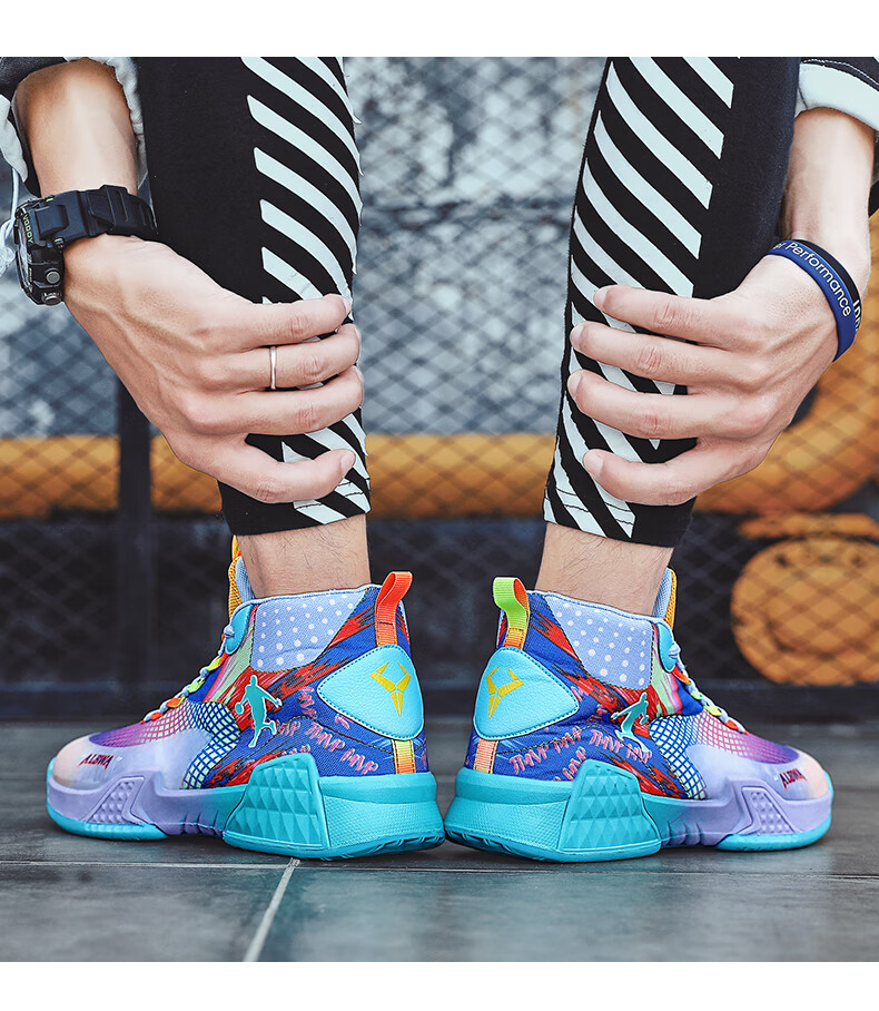 欧文7代8限量版男鞋6代篮球运动鞋高帮战靴儿童潮鞋网面6525黑蓝35