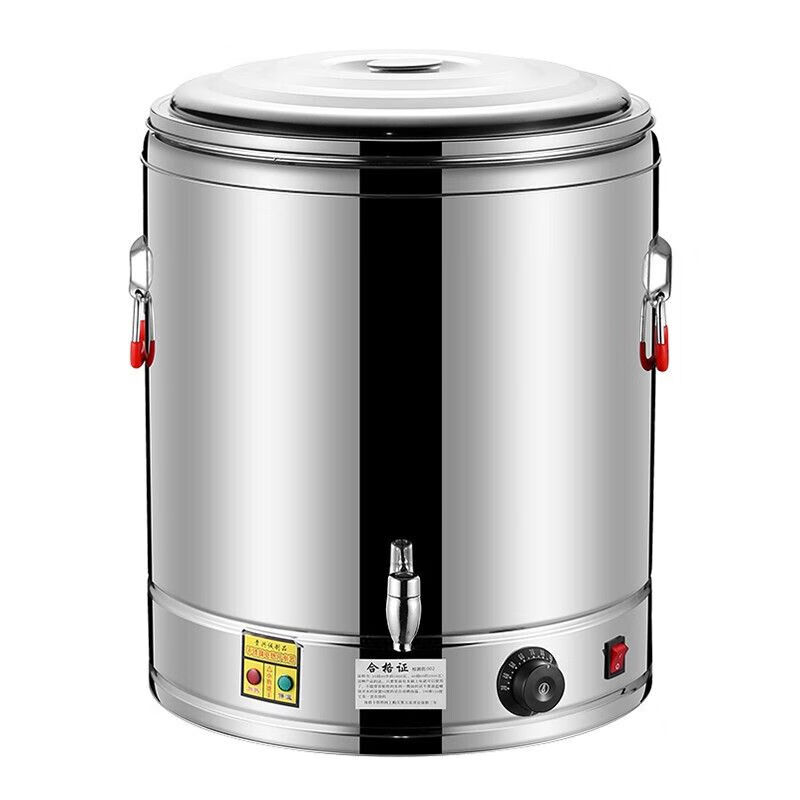 电热不锈钢电加热桶商用茶水桶桶开水桶蒸煮汤桶烧水桶双层大容量加厚