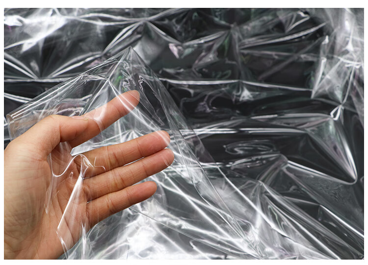 防水布料薄款透明面料服装雨衣薄膜磨砂防水塑料设计师面料包包透明