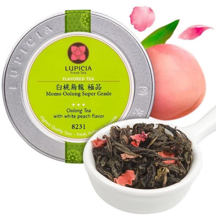 日本lupicia白桃乌龙茶叶绿碧茶园日式无糖罐装蜜桃乌龙50g 白桃乌龙