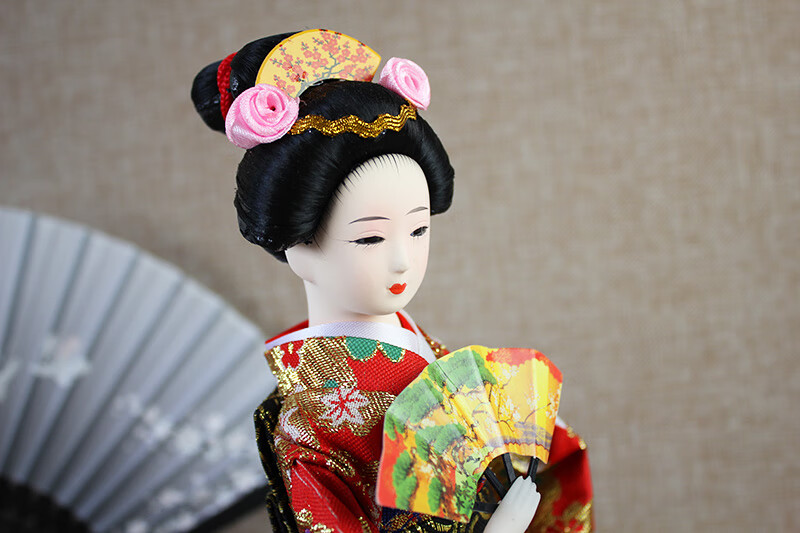 日本艺人偶和服娃娃仿真人摆件仕女人形绢人和服娃娃日式工艺家居古风