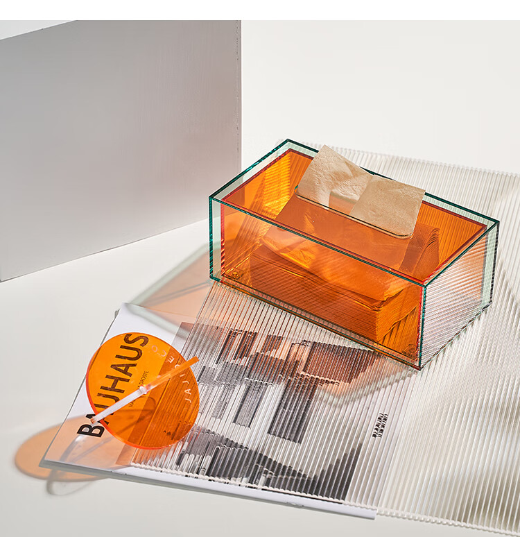 纸巾盒 简约现代亚克力餐桌收纳抽纸盒茶几纸抽盒家用客厅创意摆件