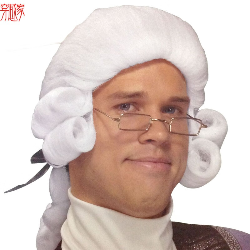 法官假发审判长律师头钢琴家演奏音乐宫廷演cosplay判官演出假发杏