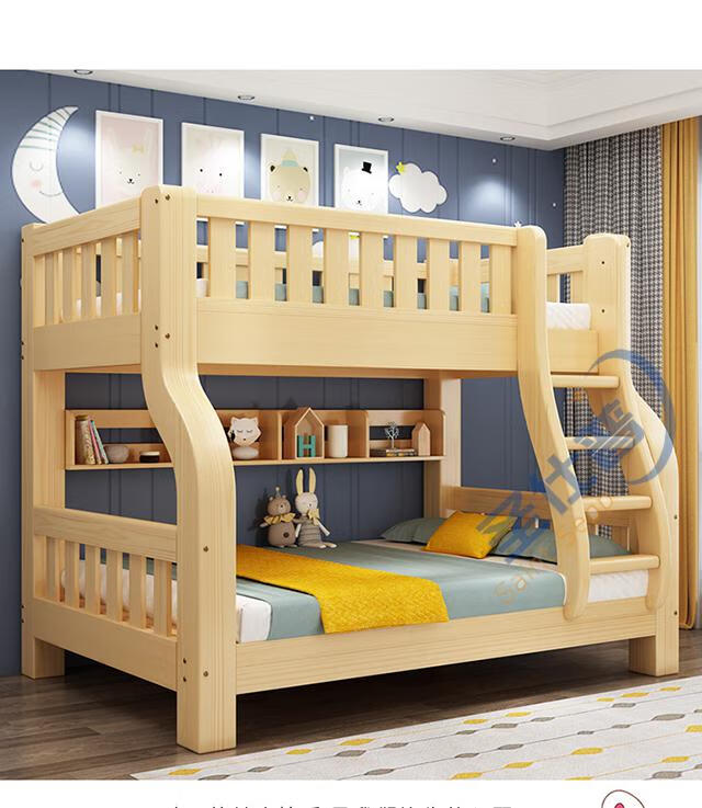圣仕普实木高低床上下床双层床宿舍成年大人上下铺木床两层京闪配送爬