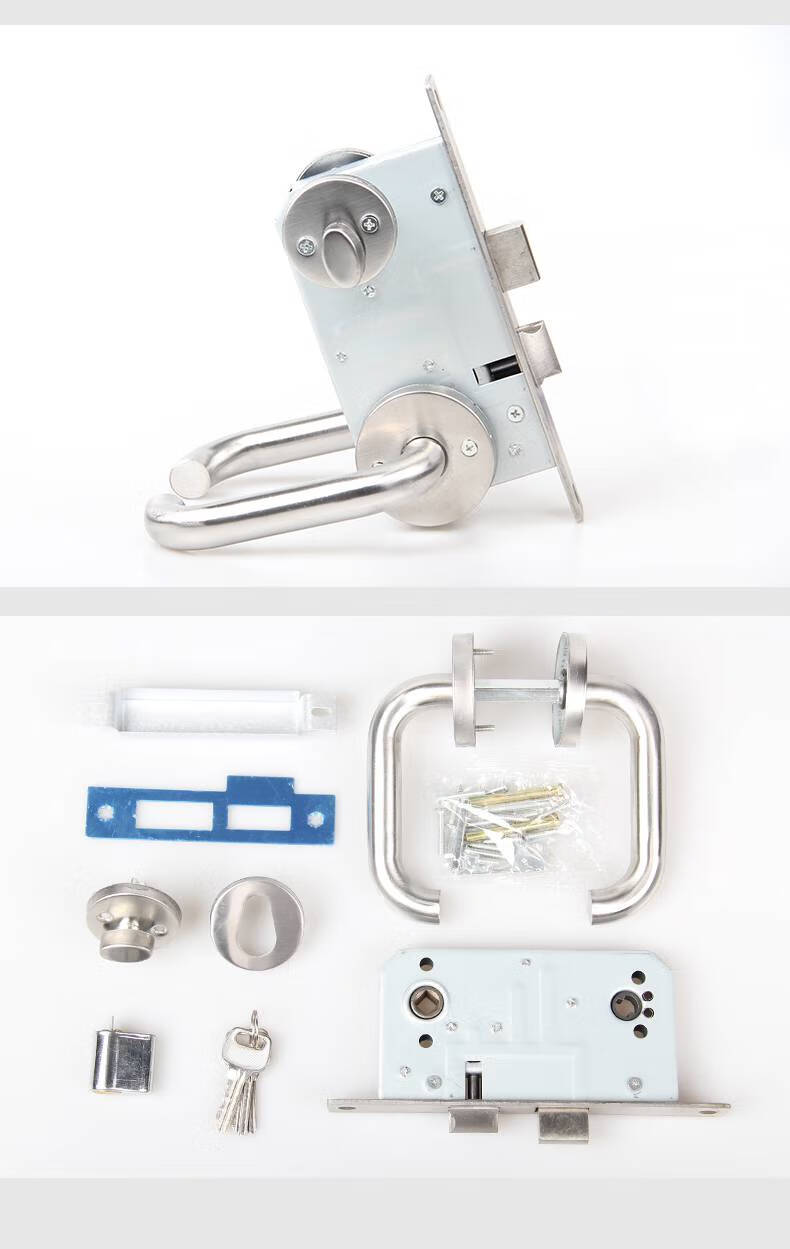 消防门锁 防火门锁芯不锈钢 防火门锁 全套通用型消防门锁通道锁锁体