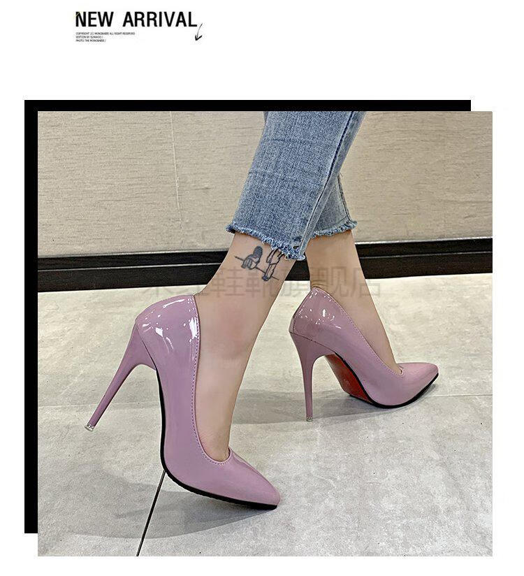 伪娘高跟鞋大码宽胖30-50码 超高跟11cm特女鞋反窜细跟高跟鞋46伪娘cd