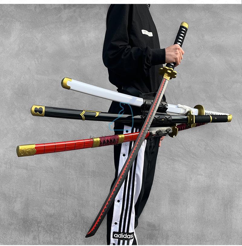 迪士尼同款索隆三把刀11索隆三刀流黑刀秋水和道一文字鬼彻海贼王动漫