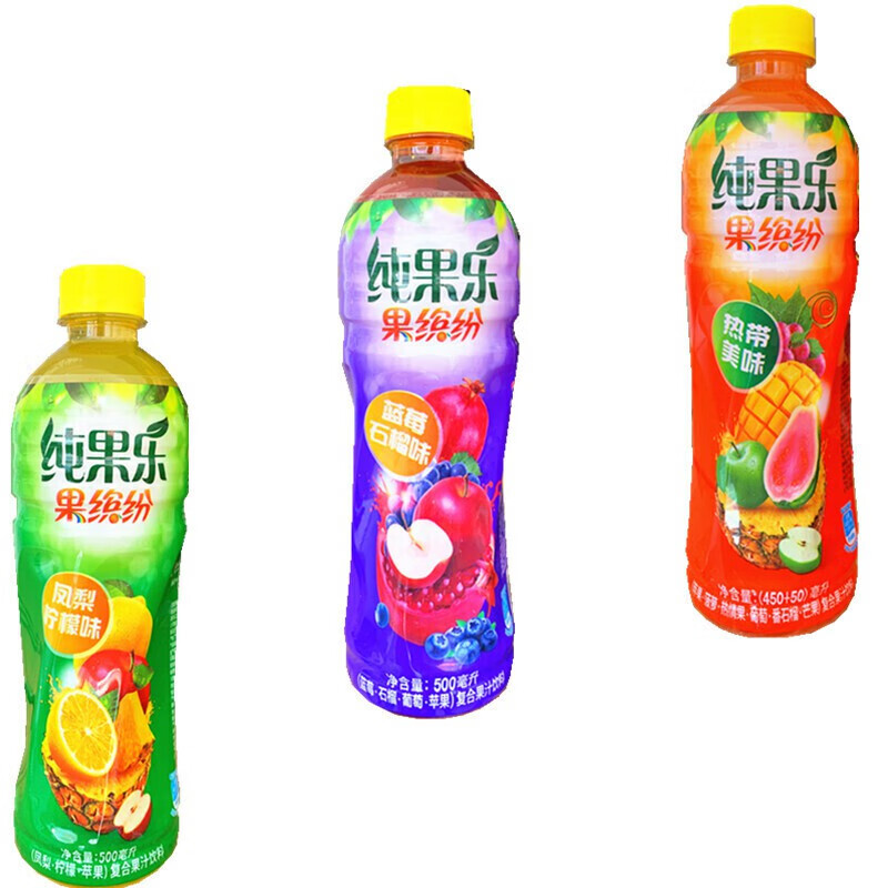 纯果乐果缤纷饮品果汁饮料混合果味500ml百事出品热带美味15瓶