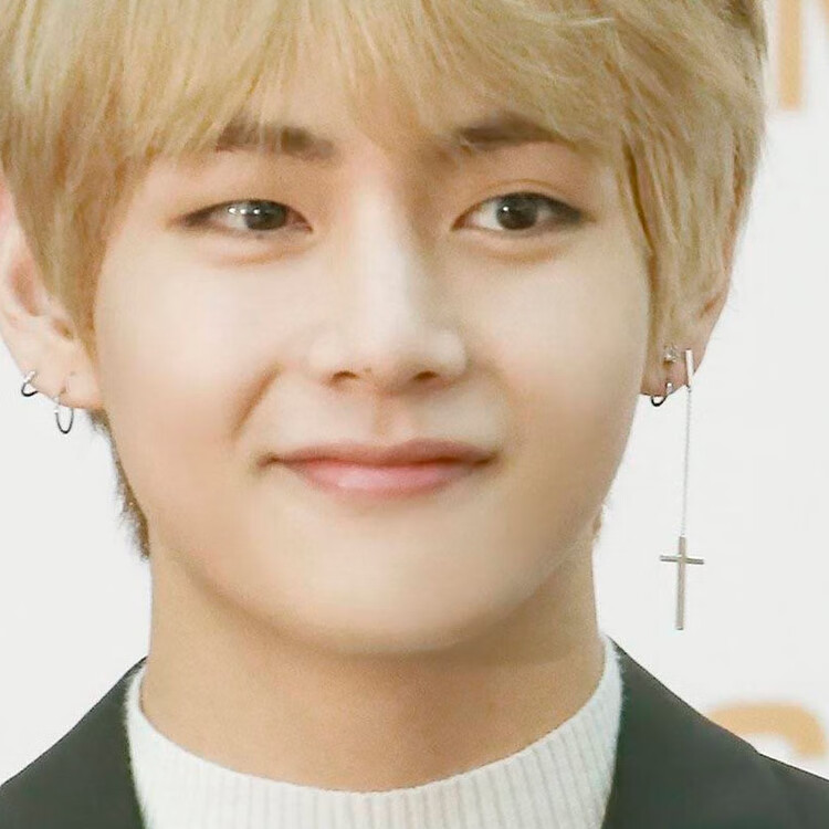 周定福防弹的少年团金泰亨同款流苏十字架耳钉个性男无耳洞耳夹男女