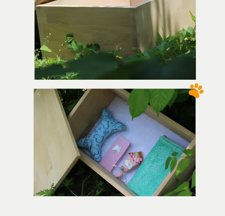 松木实木手工宠物棺材猫狗骨灰盒猫咪棺材狗狗棺材宠物下葬用品内部