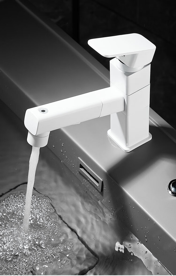 gessi龙头全铜抽拉式水龙头冷热家用卫生间台上盆洗脸盆洗手池面盆