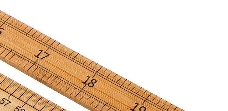 家用竹尺子一米尺市尺30cm双面刻度服装打版直尺缝纫diy工具 一尺