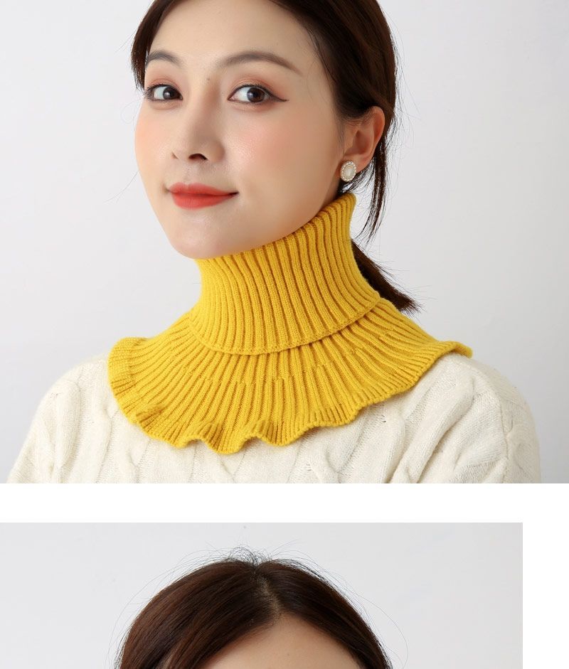 假领子女秋冬季假领子女士百搭针织毛线围脖多功能高领护颈椎脖子保暖