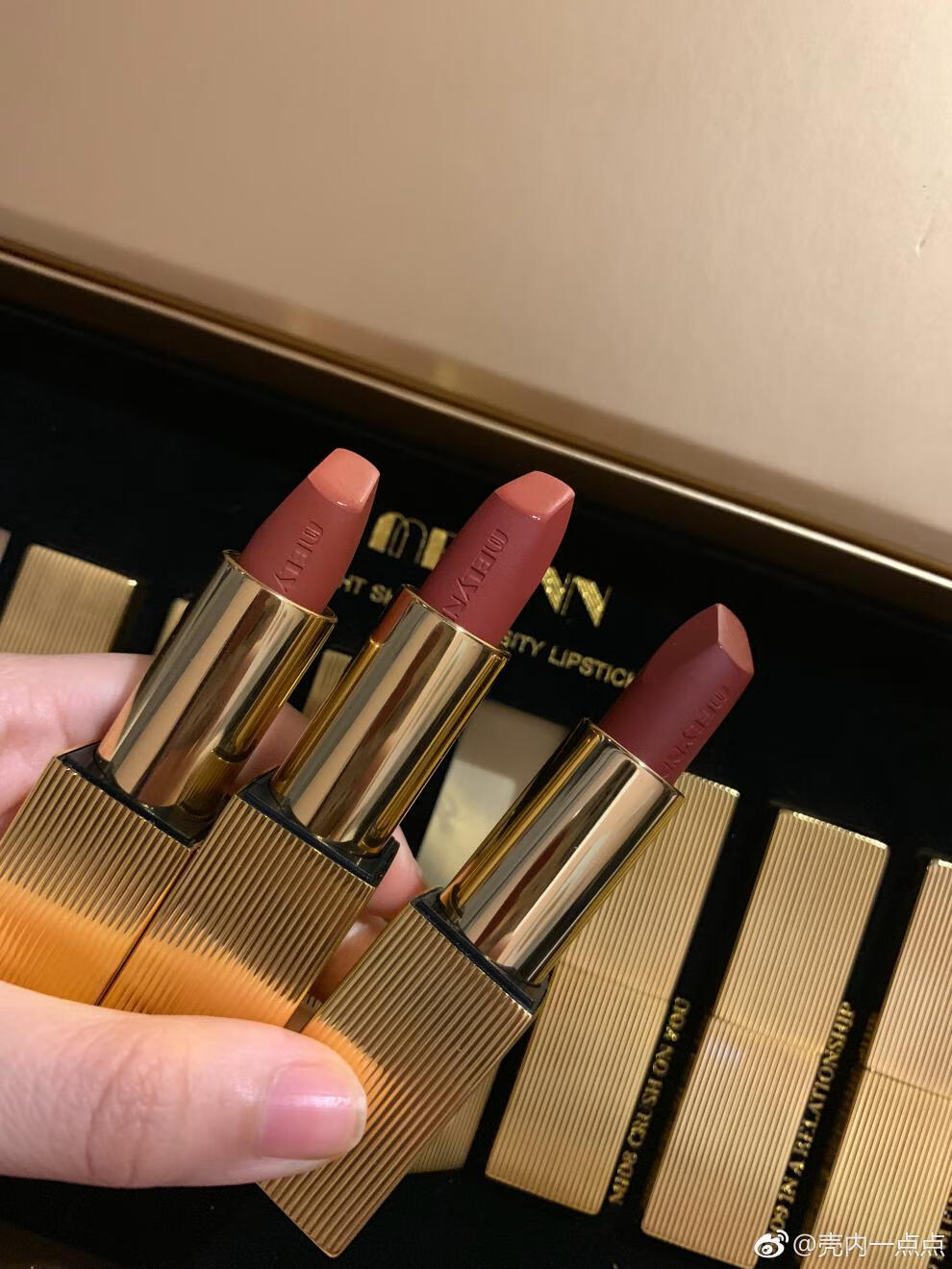 【燃爆520】泰国melynn小金条口红小众品牌红棕色 奶茶色持久平价豆沙