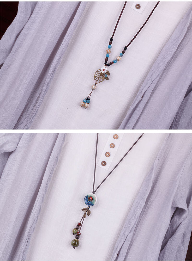 s民族风毛衣链长款百搭秋冬时尚毛衣挂件饰品吊坠中国风礼物女饰全饰