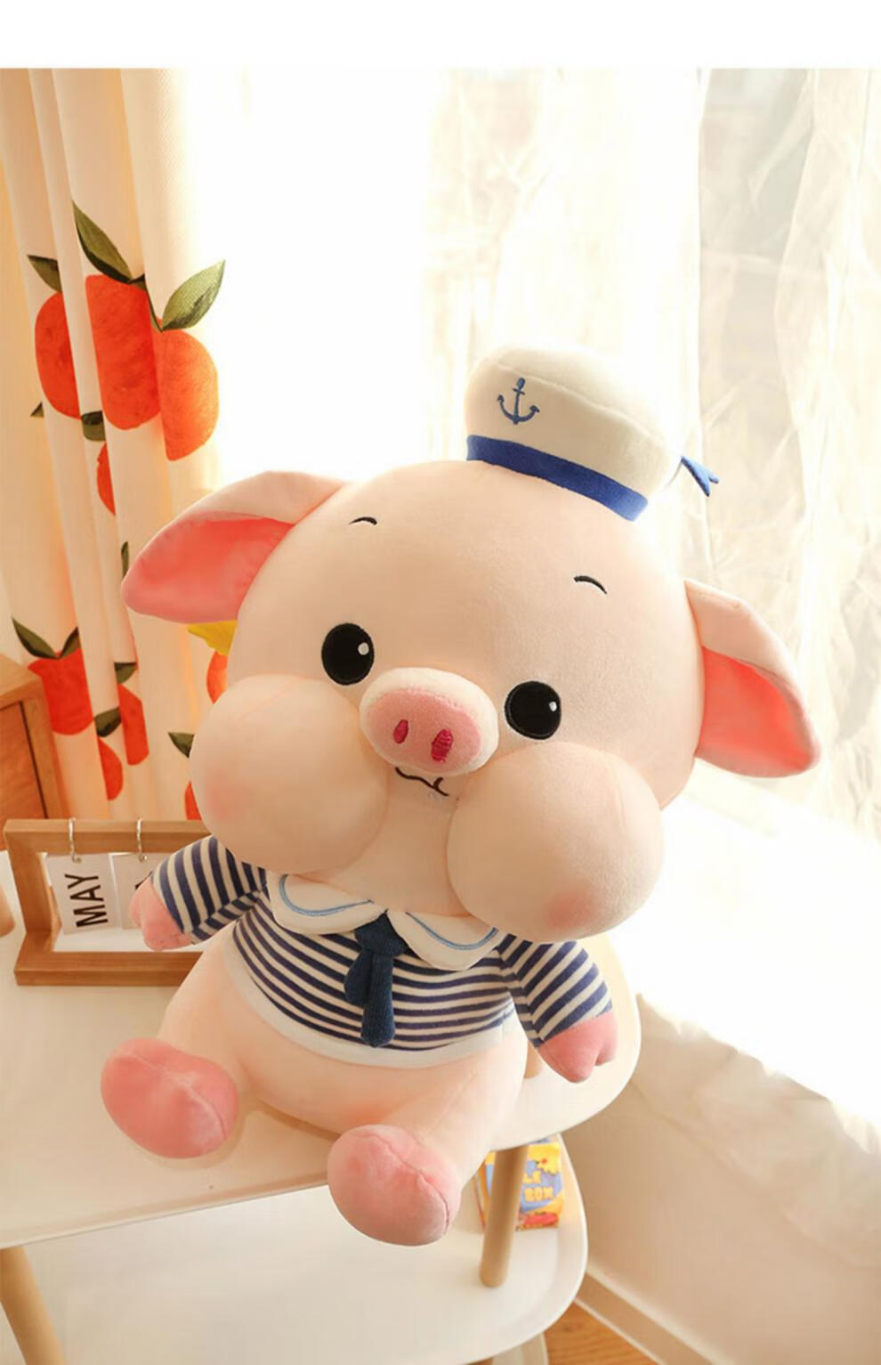 纯趣可爱海军猪猪动物公仔毛绒玩具儿童布娃娃抱枕女生陪睡觉床上玩偶