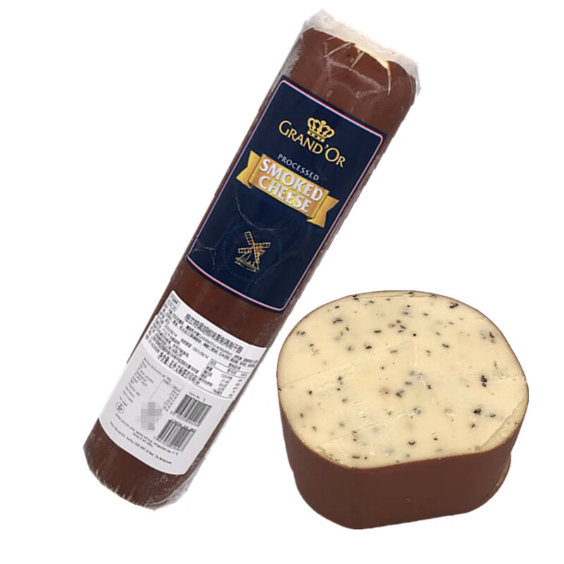 荷兰进口格兰特烟熏奶酪250g黑胡椒味熏制芝士500g再制干酪黑胡椒味