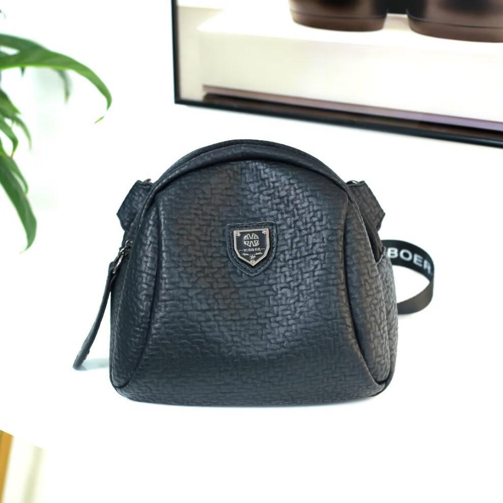 抖音同款依博尔箱包热款大胃王斜挎包单肩女包小包包8813a黑色