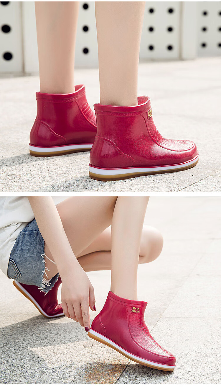 雨靴中老年人妈妈女款胶鞋夏季雨鞋中筒水鞋短筒水靴牛筋厚底防滑套鞋