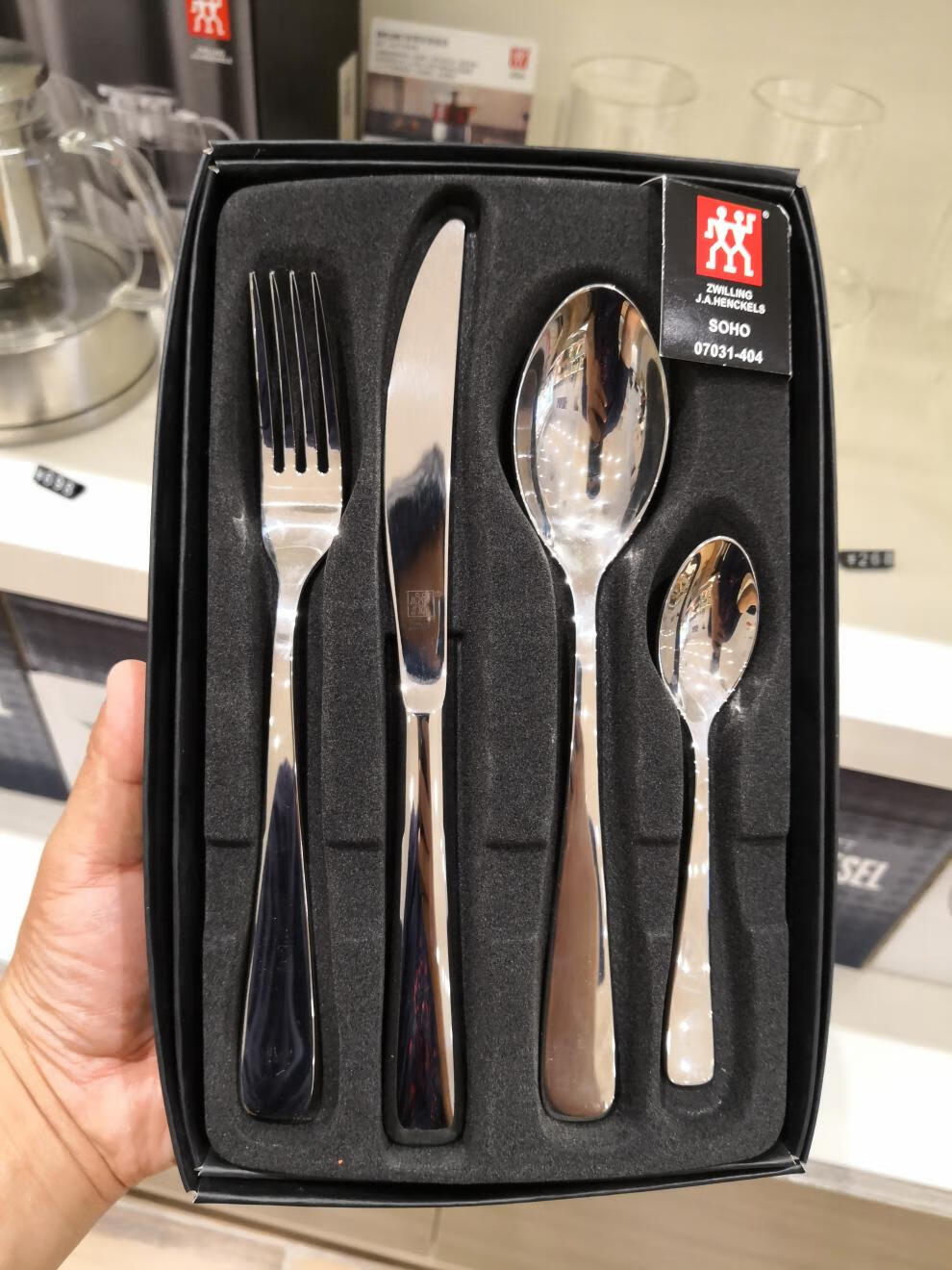 双立人12件套西餐具(6调羹6叉) 长20宽4【图片 价格 品