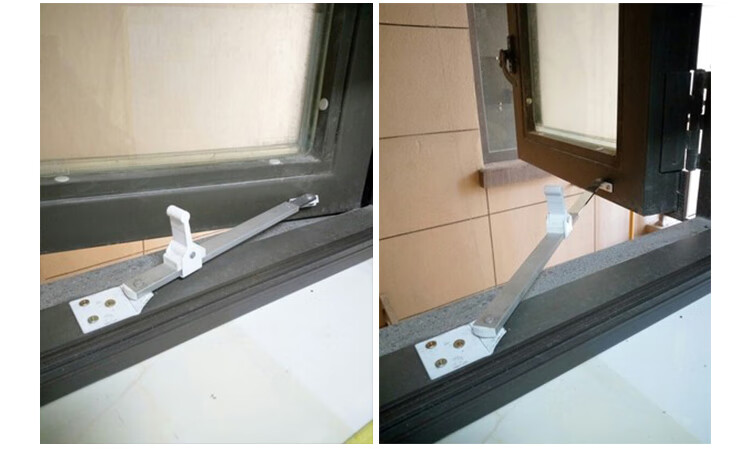 铝合金门窗风撑塑钢窗户限位器角度可调开窗防风杆安全扣伸缩撑杆