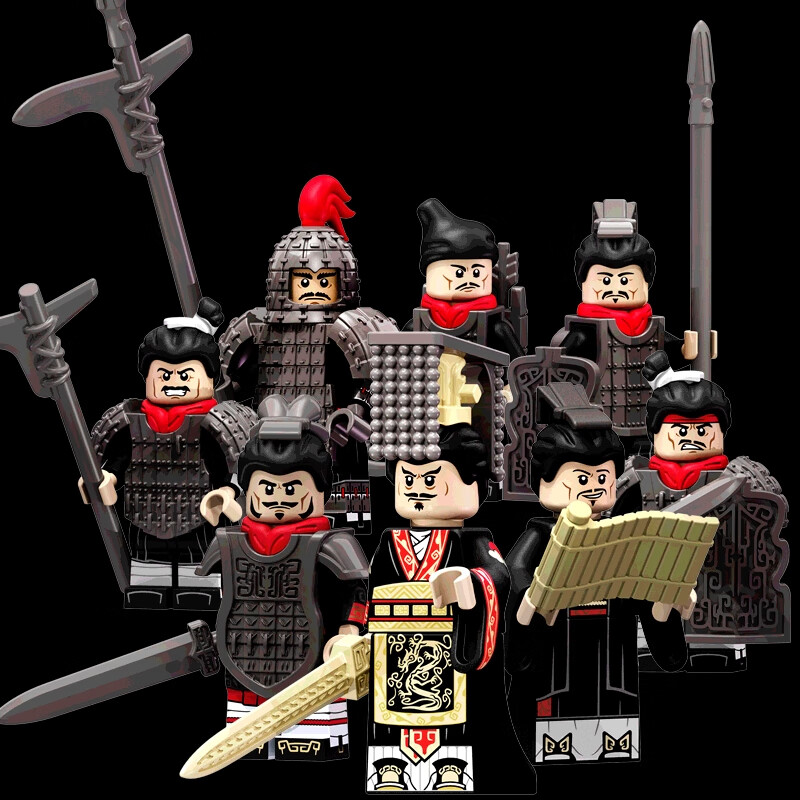 大秦帝国积木 中国古代大秦帝国秦国人仔秦始皇士兵战士拼查积木2022