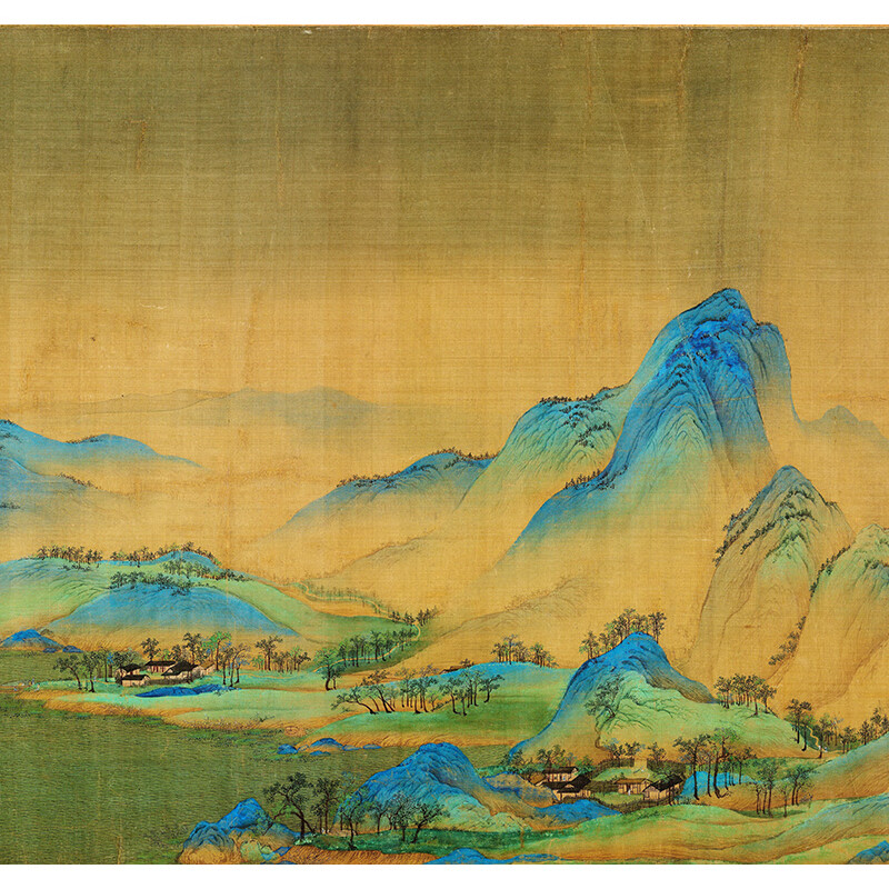 版北宋王希孟千里江山图真迹原大高清微喷复制中国十大名画传世长卷