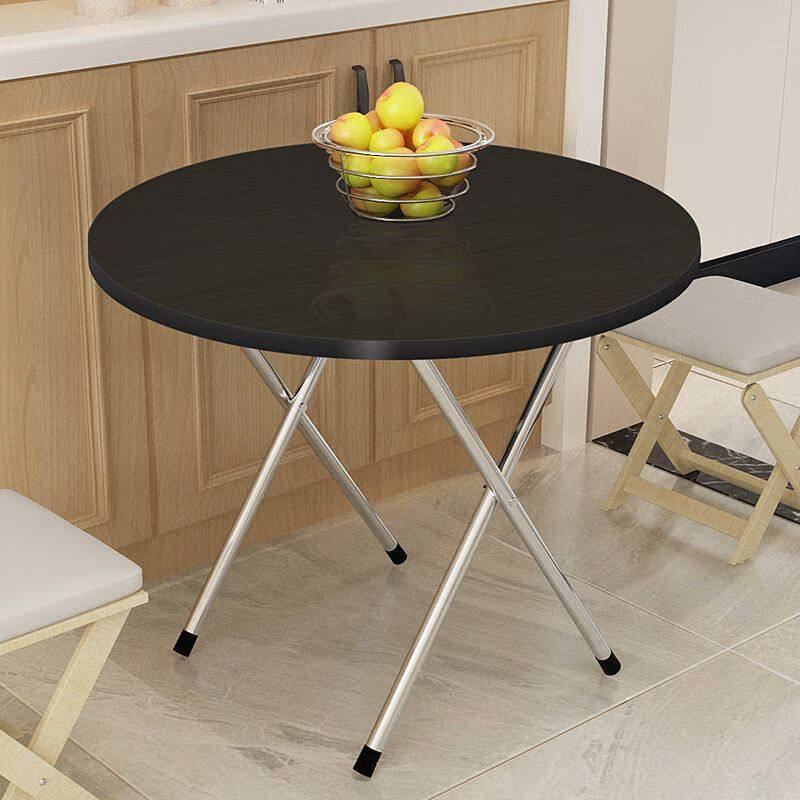 小户型可收缩餐桌 高脚折叠可收折的桌子小型家用收缩餐桌高腿简易