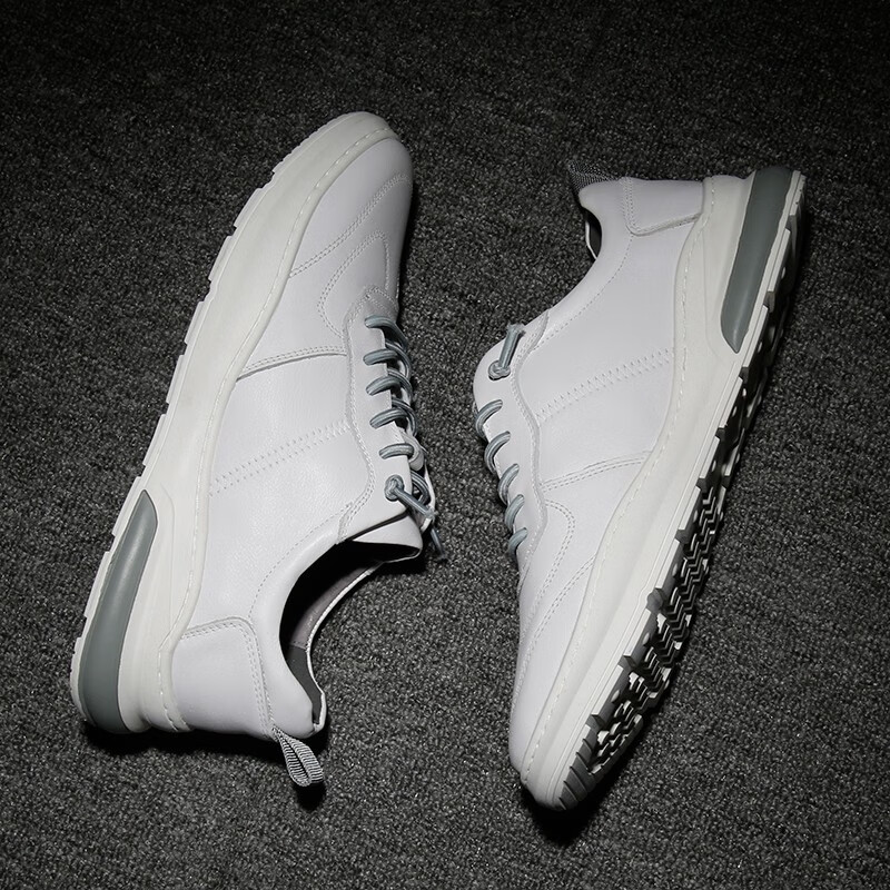 足力仕zulishi飞行员战术休闲运动鞋太平狼康凯韩版达人男鞋百搭 白色