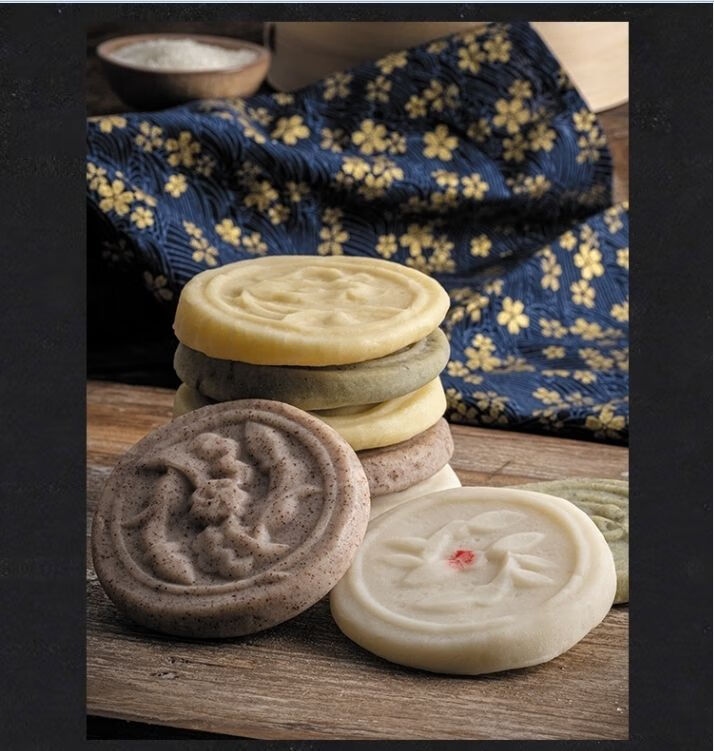 湖南特产糯米糍粑纯手工糍粑传统手工印花糍粑邵阳纯糯米糍粑 艾草