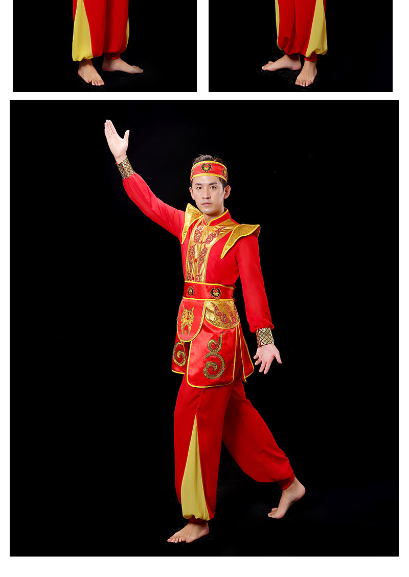 夏天威风锣鼓服装新款锣鼓队服喜庆中老年打腰鼓服装开场舞水鼓战鼓