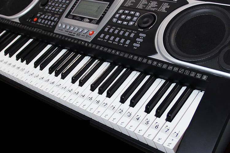 电子琴键贴薄款透明钢琴键贴纸88键61键54键49键32键五线谱简谱贴