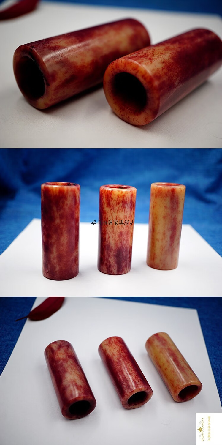 萃百丽cbli天然骆驼骨手把件血料驼骨头文玩把件diy戒指扳指小腿骨头