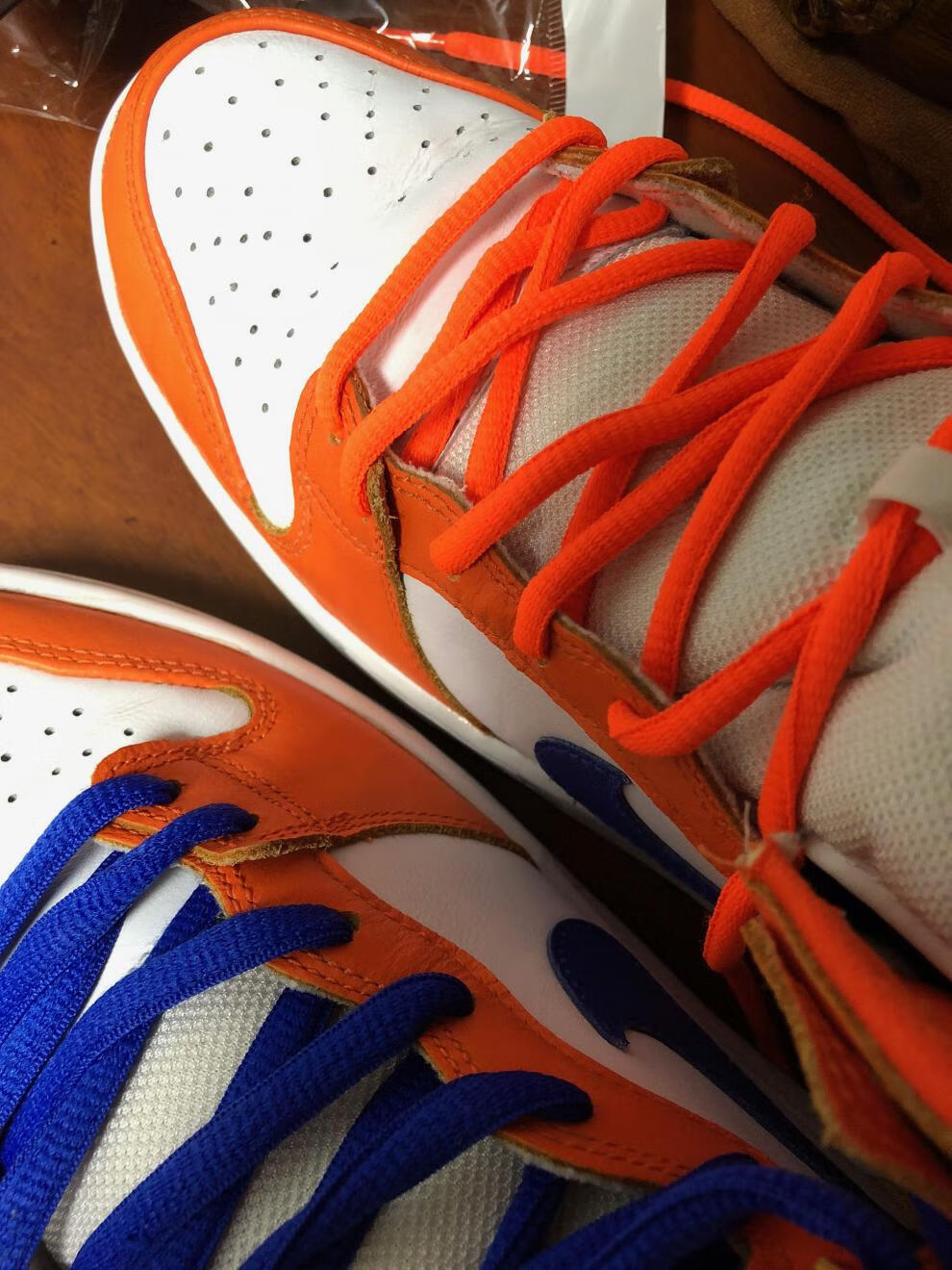 适配nike耐克sb dunk鞋带原装白黑彩色高帮板鞋篮球鞋带扁圆 咖啡色