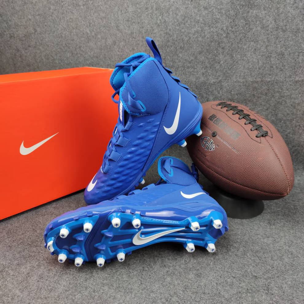 美式橄榄球鞋2021forcesavagevarsity2menshoes男子美式橄榄球黑橘