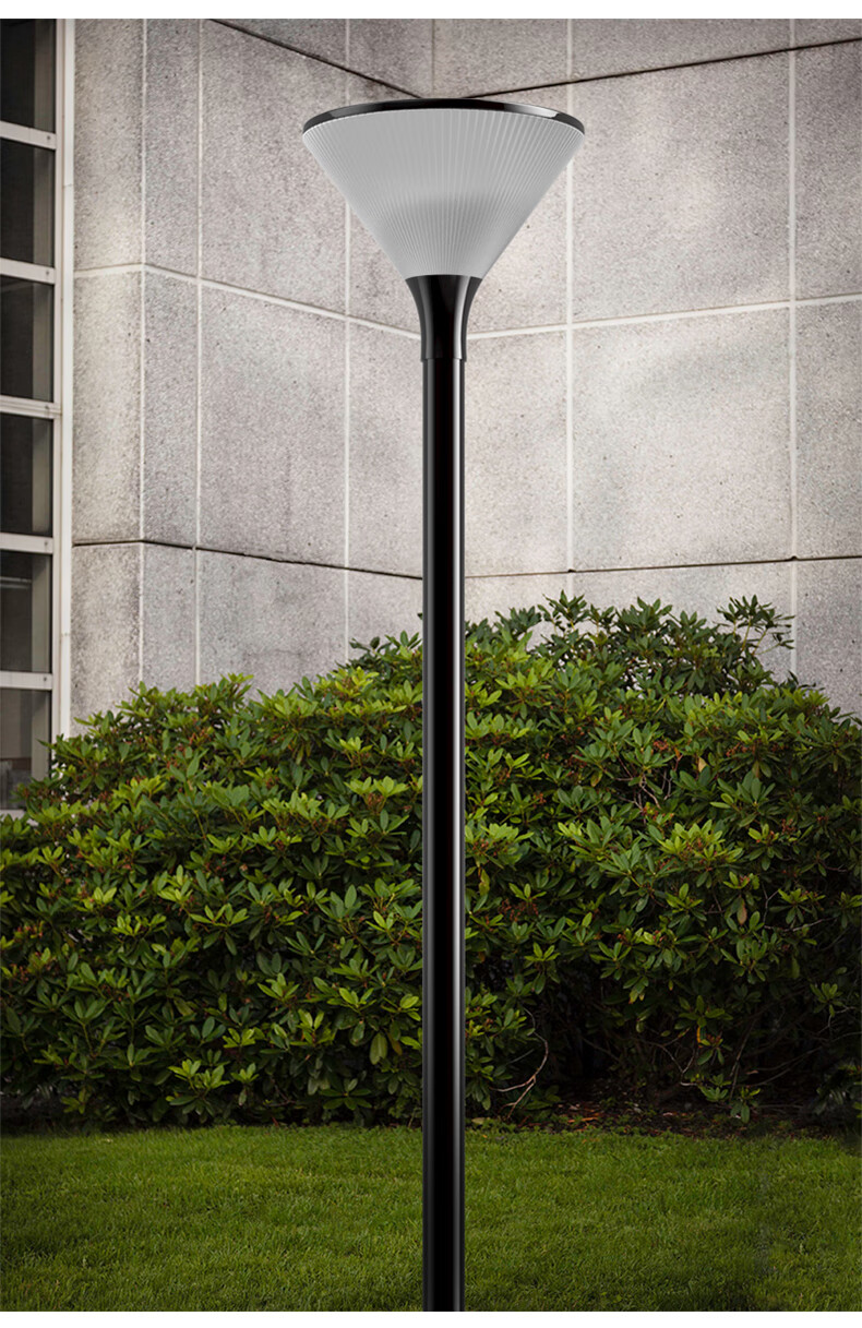 太阳能庭院灯头户外防水景观公园别墅高杆灯家用照明超亮路灯3米燕穆