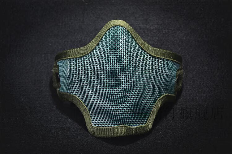 脸 战术cf护嘴网迷彩户外双带半脸骷髅面具钢丝网面罩野战游戏防护罩