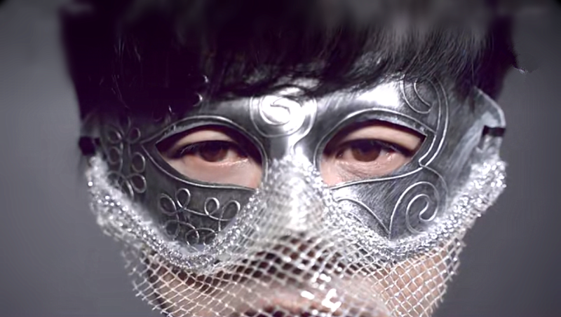 蒙面唱将面具男士朋克夸张银色简约蒙面歌手唱将万圣节假面舞会面具男