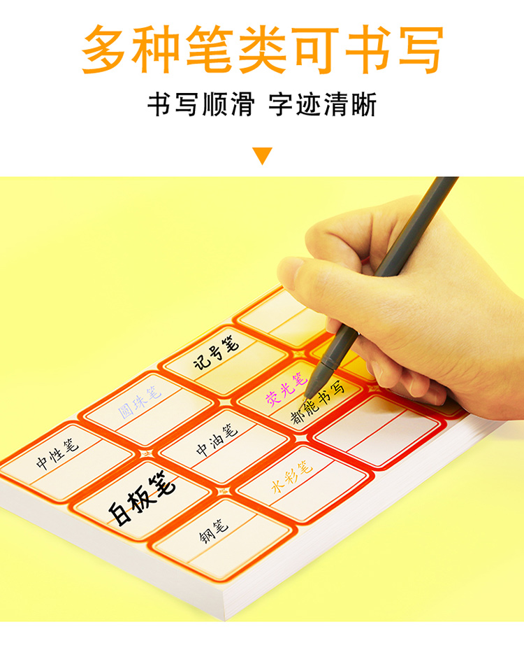 九鹿美兮不干胶小标签贴纸口取纸标价贴自粘性标签写分类姓名贴321红