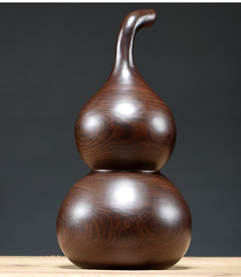 黛安缇木雕葫芦摆件木葫芦客厅装饰红木工艺品葫芦高16cm