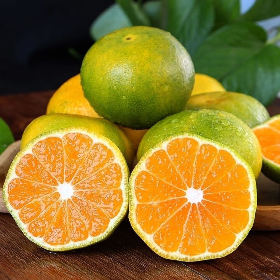 云南新鲜特早蜜桔孕妇酸绿皮橘子青黄皮现摘桔子应季水果510斤现摘现