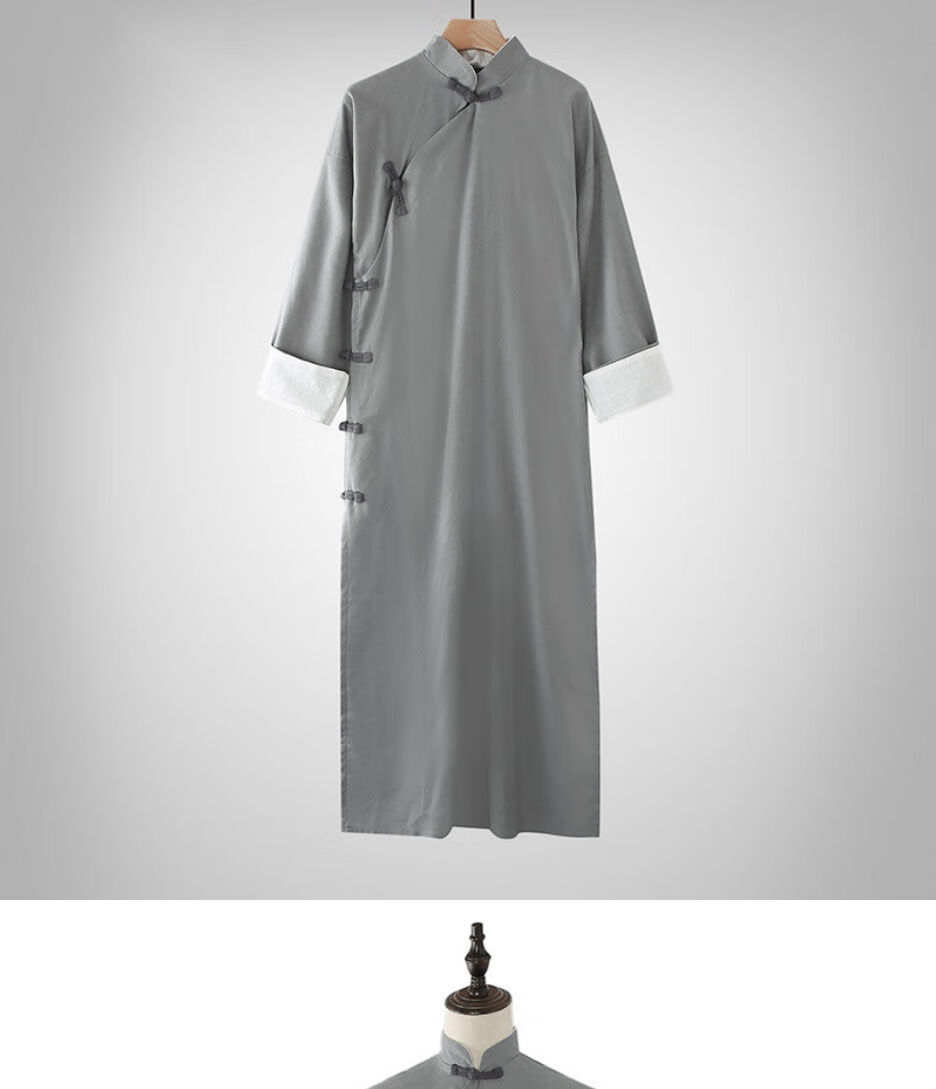 啄木鸟春秋冬季男装相声服大褂男民国风班服学生装传统长衫复古长袍