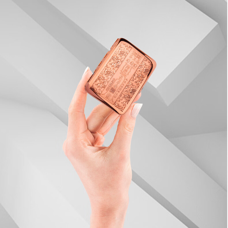 双枪纯铜烟盒 双枪16支紫铜烟盒男士 万宝路 礼创意收藏把玩纯铜光面