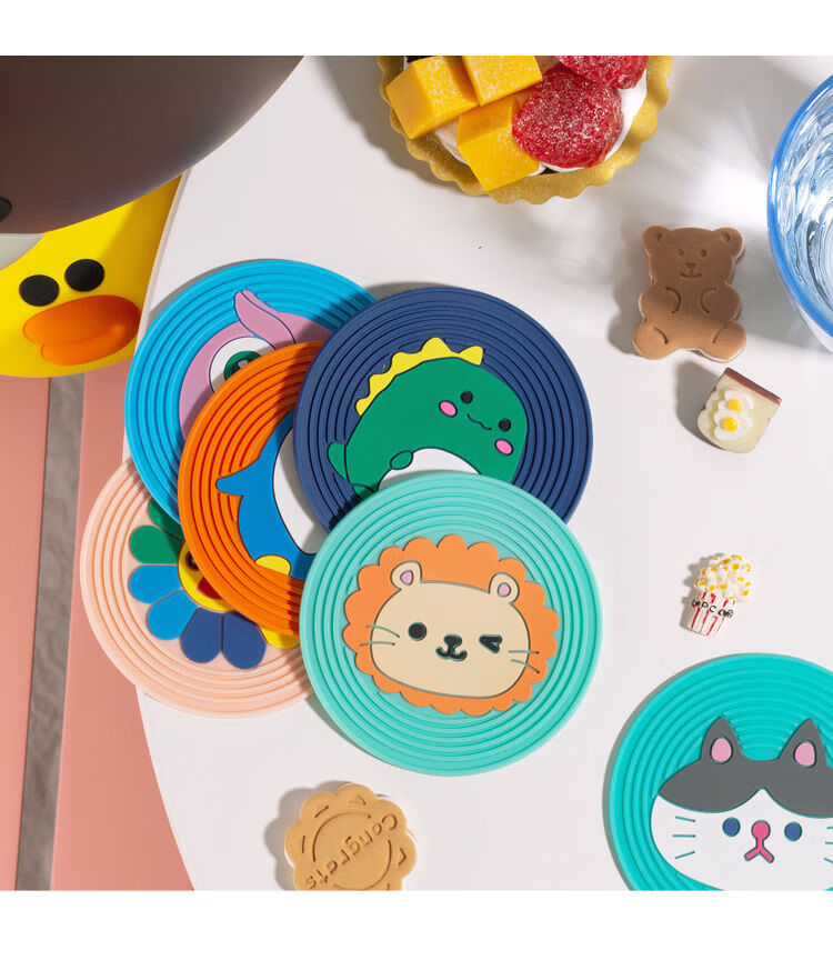 可爱卡通隔热垫餐垫杯垫防烫耐热家用碗垫防水硅胶餐桌小垫子卡通小