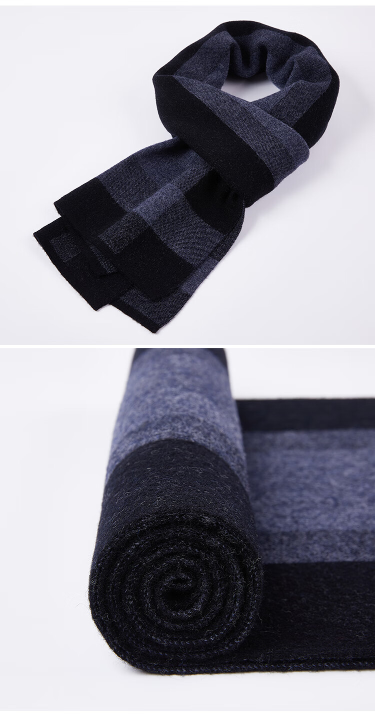 鄂尔多斯羊绒围巾男鄂尔多斯市纯山羊绒围巾男士冬季保暖加厚韩版商务