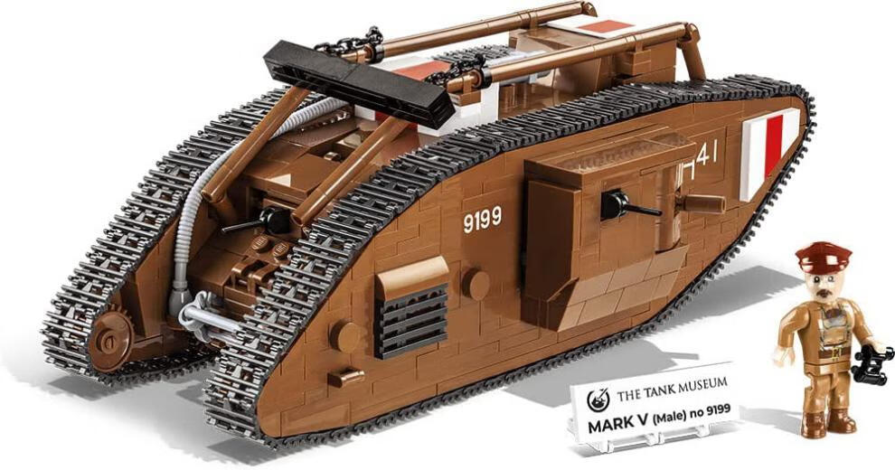 迷铭乐 cobi一战ft17英国mark i德国a7v坦克积木拼装玩具模型收藏 r35