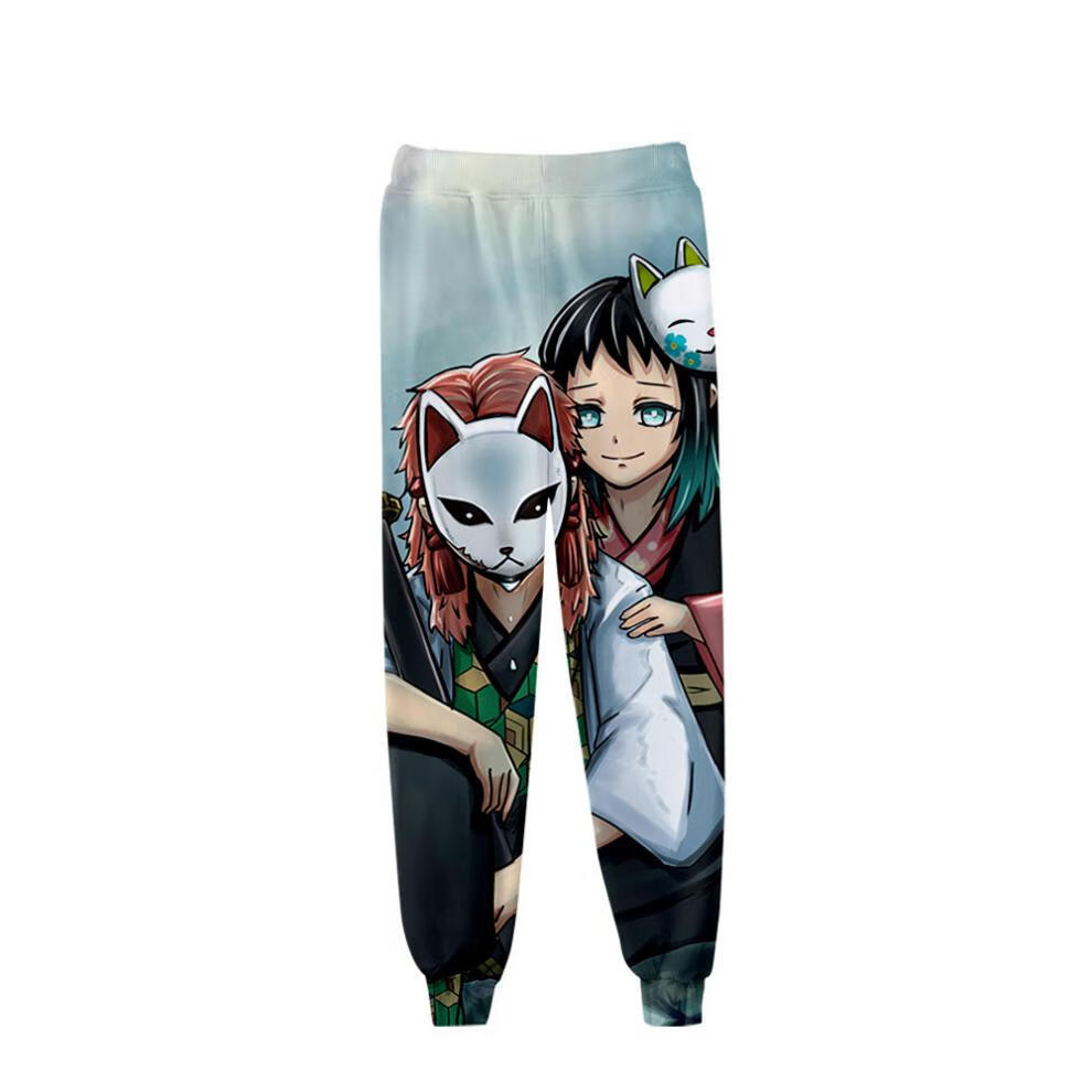 鬼灭之刃束脚裤 人气动漫 鬼灭之刃 周边 3d数码彩印长裤束脚裤薄 l款