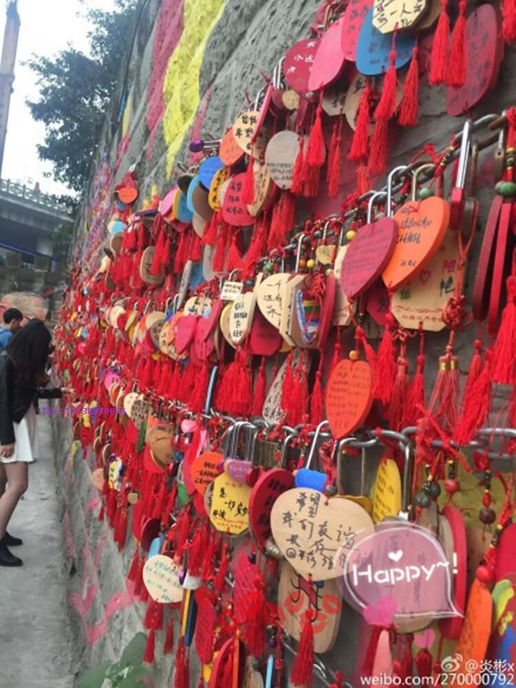 许愿牌祈福牌景区寺庙平安牌爱情牌木牌装饰挂牌定制logo欧琪尚黑色
