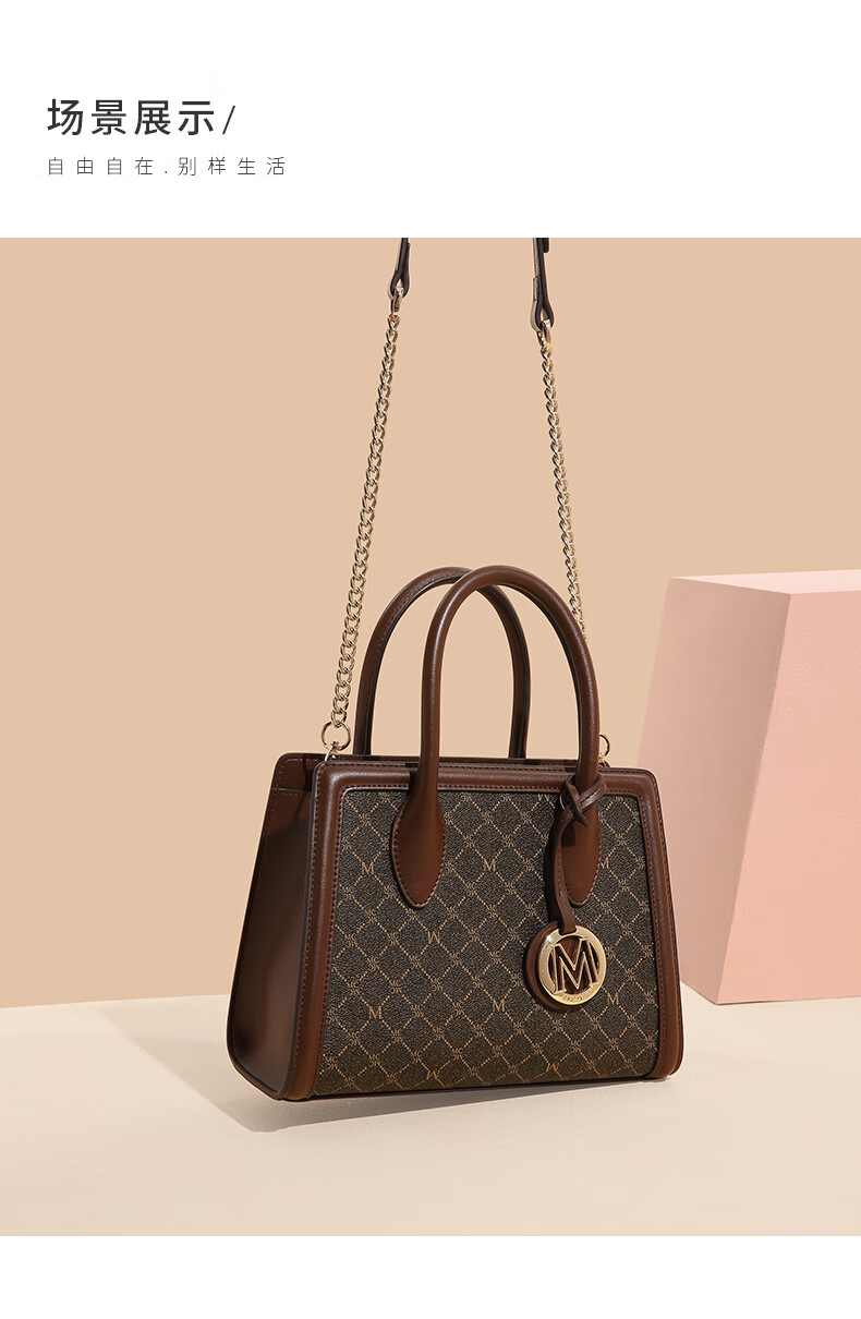 稻草人(mexican)包包女包手提包经典印花大容量斜挎包 红色